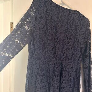 Blue lace boho dress